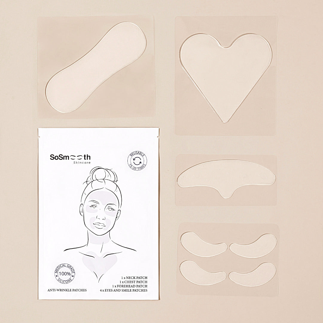 Anti Wrinkle Patches: Silicone Pads Face Forehead Eyes Neck Chest